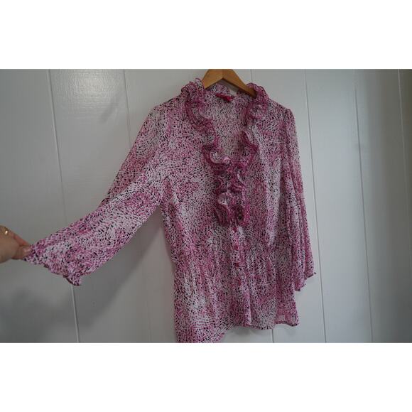 SUNNY LEIGH Petite Pink Polka Dot Blouse - Picture 3 of 5